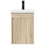 vidaXL Meuble de salle de bain avec robinet Chêne Sonoma