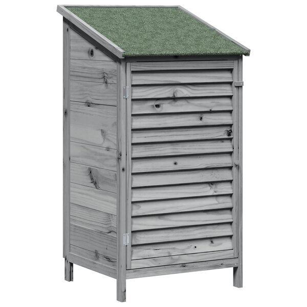 vidaXL Abri de jardin Gris 59 x 56 x 113 5 cm Bois de Sapin Massif