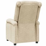 vidaXL Fauteuil de massage Crème Tissu