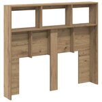 vidaXL Tête de lit Chêne artisanal 120 x 17 x 102 cm Bois d'ingénierie