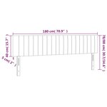 vidaXL Tête de lit à LED Crème 180x5x78/88 cm Tissu