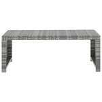 vidaXL Salon de jardin 5 Pièces avec coussins résine tressée gris