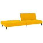 vidaXL Canapé-lit 2 places jaune velours