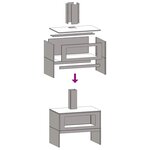 vidaXL Braise Noir 80 x 50 x 96 cm Acier laminé à froid