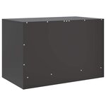 vidaXL Meuble TV noir 67x39x44 cm acier