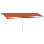 vidaXL Auvent manuel rétractable sur pied 600x300 cm Orange et marron