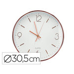 Q-connect horloge murale - Métallique - Diamètre 35 5 cm - Chrome