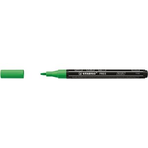 Marqueur pointe fine FREE acrylic T100 vert feuille STABILO