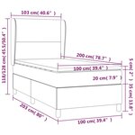 vidaXL Sommier à lattes de lit matelas LED Crème 100x200 cm Similicuir
