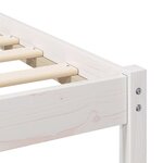 vidaXL Cadre de lit avec tête de lit Blanc 120 x 200 cm Pin massif