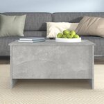 vidaXL Table basse gris béton 80x55 5x41 5 cm bois d'ingénierie