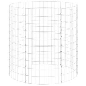 vidaXL Poteau à gabion circulaire Acier galvanisé Ø100x100 cm