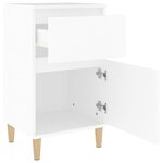 vidaXL Tables de chevet 2 Pièces blanc 40x35x70 cm