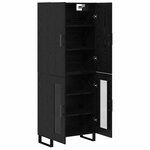 vidaXL Haut Armoire 2 Pièces Chêne noir 69 5 x 34 x 180 cm