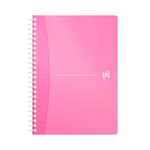 Carnet My Colours A5 avec reliure à spirale double, règle marque-pages et pages lignées, 90 g/m², 90 feuilles/180 pages, bleu (paquet 5 unités)