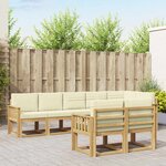 vidaXL Ensemble de canapés d'extérieur 8 pc Blanc et crème Polyester