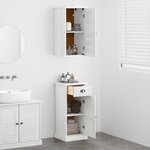 vidaXL Ensemble de mobilier de salle de bain 2 Pièces Marron et blanc