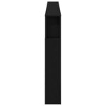 vidaXL Tête de lit LED avec étagère Chêne noir 220 x 18.5 x 103.5 cm