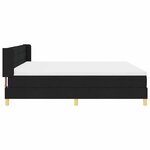 vidaXL Lit à ressorts avec matelas Noir 200 x 200 cm Polyester