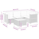 vidaXL Salon de jardin 5 Pièces avec coussins noir résine tressée