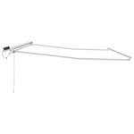 vidaXL Cadre de store rétractable électrique Blanc 5 × 3 5 m Acier