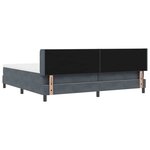 vidaXL Lit à ressorts avec matelas noir 100x200 cm en velours