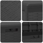 vidaXL Boîte de rangement de jardin Anthracite 114x47x60 cm