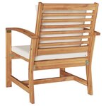 vidaXL Chaise avec coussin 2 Pièces Marron et Crème 65 x 60 x 76 5 cm