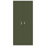 vidaXL Armoire de rangement 2 Pièces Vert olive 80 x 40 x 180 cm Acier