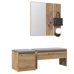 vidaXL Ensemble de meubles de couloir chêne artisanal bois ingénierie