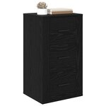 vidaXL Buffet avec tiroir Chêne noir 40 x 33 x 70 cm Bois d'ingénierie
