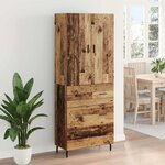 vidaXL Haut Armoire avec tiroir Bois Ancien 69 5 x 34 x 180 cm