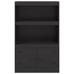 vidaXL Buffet noir 67x39x107 cm acier