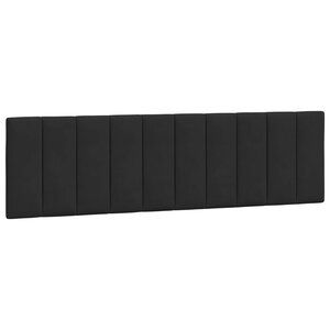 vidaXL Coussin de tête de lit Hanko noir 180 cm velours
