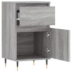 vidaXL Buffets 2 Pièces sonoma gris 40x35x70 cm bois d'ingénierie
