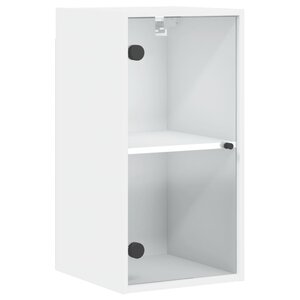 vidaXL Armoire murale avec portes en verre blanc 35x37x68 5 cm