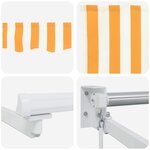 vidaXL Store rétractable manuel avec LEDs Jaune et blanc 3 5 x 2 m
