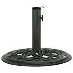 vidaXL Socle de parasol Vert 44x44x31 cm Fonte