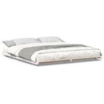 vidaXL Cadre de lit surélevé Blanc 180 x 210 cm Bois massif en pin