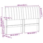 vidaXL Tête de lit capitonnée Gris clair 135 cm Pin massif