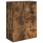 vidaXL Ensemble de meuble TV mural Montage mural 6 Pièces Chêne fumé