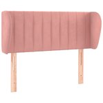 vidaXL Tête de lit avec oreilles Rose 103x23x78/88 cm Velours