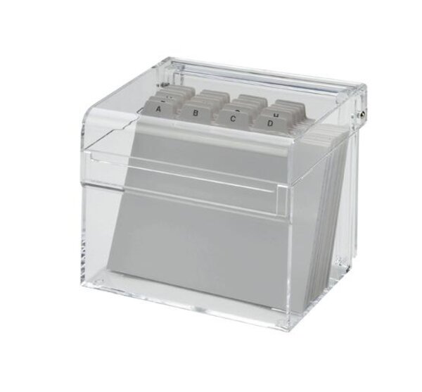 Boîte à fiches Acrylique Transparent A7 avec intercalaires MAUL
