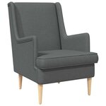 vidaXL Fauteuil Gris foncé Tissu