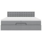 VidaXL Cadre de lit ottoman avec matelas gris clair 200x200 cm tissu