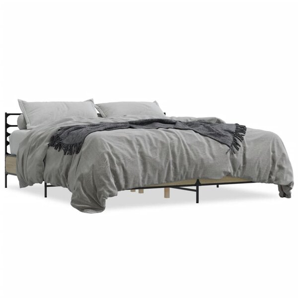 vidaXL Cadre de lit sans matelas chêne sonoma 180x200 cm