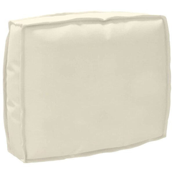 vidaXL Coussin pour dossier de palette Crème 50 x 40 x 12 cm