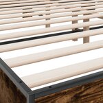 vidaXL Cadre de lit sans matelas chêne fumé 180x200 cm