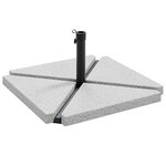 vidaXL Ensemble de bases de parasols de jardin 5 Pièces granit et acier