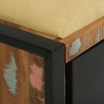 vidaXL Banc Cabinet Multicolore 100x35x50 cm en bois massif récupéré